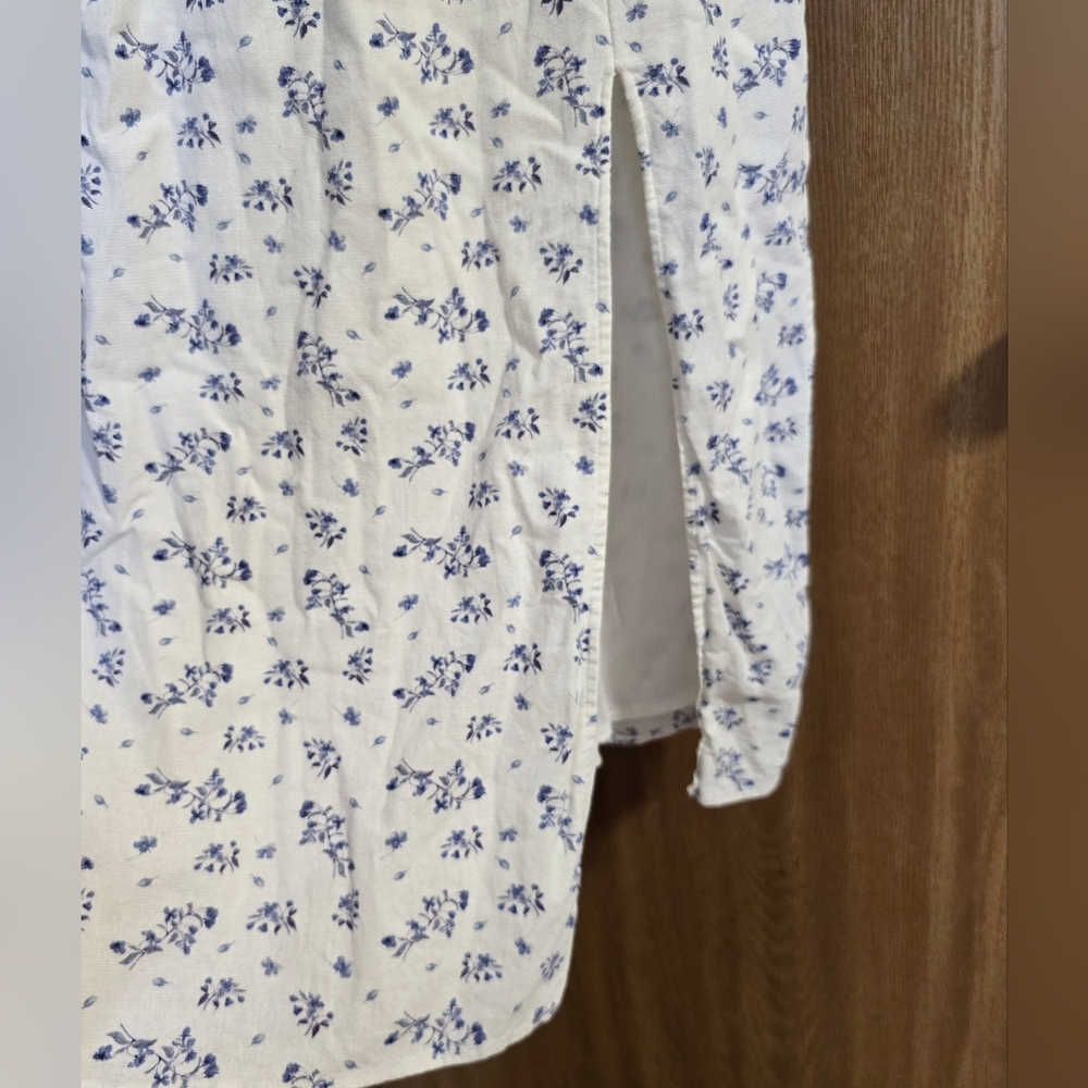 House Of Harlow 1960 Floral Linen Blend Midi Dress - Picture 7 of 12